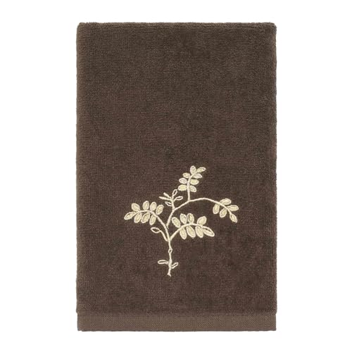 Avanti Linens - 3pc Towel Set, Soft & Absorbent Cotton Towels (Willow Collection, Mocha) - color: Willow Mocha, size: 3 Pack Towels