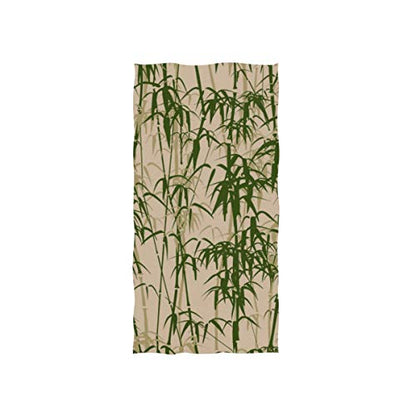 Naanle Green Bamboo Forest On Beige Soft Bath Towel Absorbent Hand Towels Multipurpose for Bathroom Hotel Gym and Spa 30"x15"