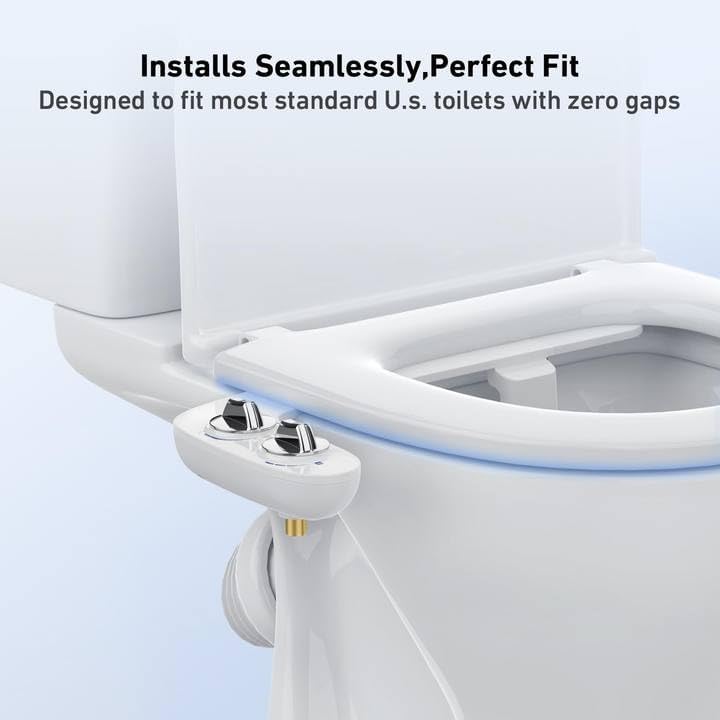 Bidet Attachment,Non-Electric Self-Cleaning Dual Nozzle Toilet Bidet, Cold Water Sprayer with Adjustable Pressure, Includes Portable Bidet Bottle for Women,Elderly,Postpartum Care & Personal Hygiene - color: Bidet and Bidet Portable