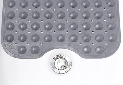 Extra-Long Non-Slip Bathtub & Shower Mat 39”x16” (Smooth/Non-Textured Tubs Only) Safe, Clean, Machine-Washable, Superior Grip&Drainage, Vinyl, Opaque Gray (Grey) - color: Opaque Gray (Grey), size: 39" x 16" (Rectangular)