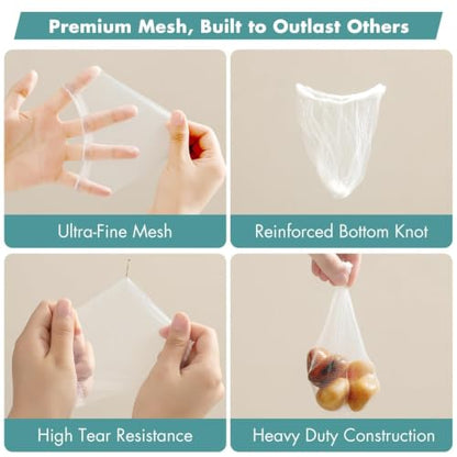 200 Pack Disposable Drain Covers for Sourdough, Kitchen Mesh Sink Strainer Bags, Anti-Clog Drain Catchers for Food Scraps, Coffee Grounds & Hair, Kitchen & Bathroom