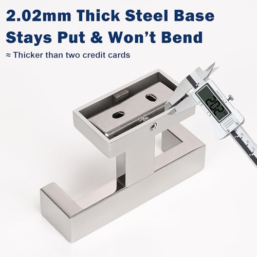 NearMoon Bath Double Towel Hook- SUS304 Stainless Steel Square Robe Towel Holder, Heavy Duty Rustproof Double Coat Hook for Bathroom Livingroom Kitchen Wall Mounted, 2 Pack (Chrome Finish) - color: Chrome Finish