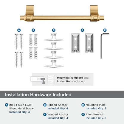 Amerock Davenport Champagne Bronze 9 inch (229 mm) Center-to-Center Towel Bar, BH36055CZ - color: Champagne Bronze, size: 9 Inch (229 mm)