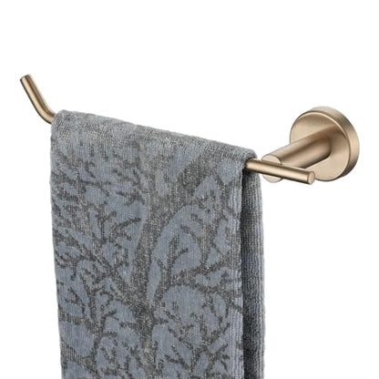 JQK Hand Towel Bar, Champagne Bronze Stainless Steel Towel Ring Holder for Bathroom, 9 Inch Wall Mount Left Hand, TR101-CB - color: Champagne Bronze, size: 9 Inch (Left)