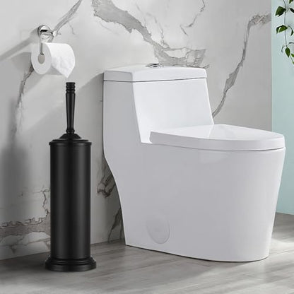 Black Toilet Brush and Holder Set，Toilet Bowl Brush and Holder | Heavy Duty Toilet Brush for Bathroom, Stainless Steel Toilet Cleaner Brush,Deep Cleaning,Space Saving,Covered Brush - color: Black