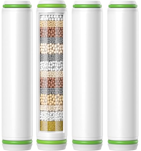 Shower Filter Compatible with PWERAN Handheld Shower Head | 9 Stage Replacement Filters for Hard Water, High Efficiency Filtrat-ion for Chlorine and Harmful Substances, 4 Pack - style: 4 PACK