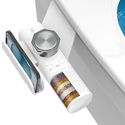 FEELSO Bidet Attachment for Toilet with Filter, Bidet Toilet Seat | Ultra-Slim & Non-Electric Bidet Sprayer, Self-Cleaning Dual Nozzle (Frontal/Rear Wash), Adjustable Water Pressure - style: Cold
