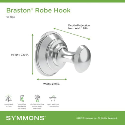 Symmons Braston Wall Mounted Robe and Towel Hook in Polished Chrome - color: Polished Chrome