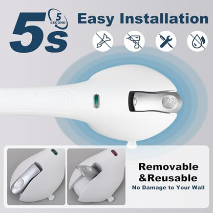 Shower Grab Bar 2 PCS Suction Grab Bars for Bathtubs and Showers, Shower Handle Removable Shower Handrails for Kids, Bathroom Safety Grip Waterproof(Silver) - color: Silver-