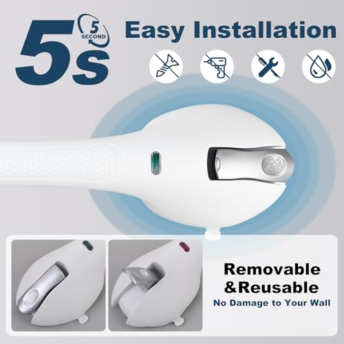 Shower Grab Bar 2 PCS Suction Grab Bars for Bathtubs and Showers, Shower Handle Removable Shower Handrails for Kids, Bathroom Safety Grip Waterproof(Silver) - color: Silver-