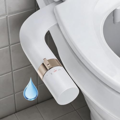 Bidet Attachment for Toilet, Non-Electric Dual Nozzle Toilet Sprayer, Cold Water Adjustable Pressure Bidet Sprayer for Women, Elderly & Postpartum Hygiene, Easy Install Portable Bathroom Bidet - color: Gold