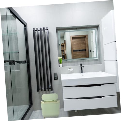 Sleek Narrow Bathroom Trash Can with Lid Versatile Plastic Waste Bin for Bedroom Kitchen Office Elegant Design for Seamless Waste Disposal Compact Spaces