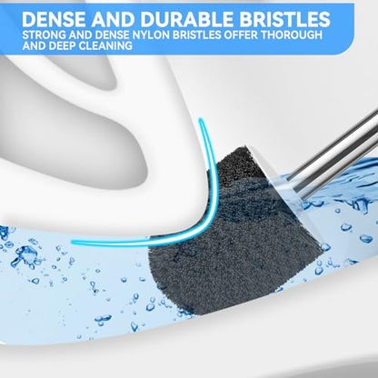 Toilet Brush and Toilet Plunger with Holder, Heavy Duty Plunger with Unique Holder, Plungers for Bathroom with Holder, Toilet Plunger and Toilet Brush and Holder