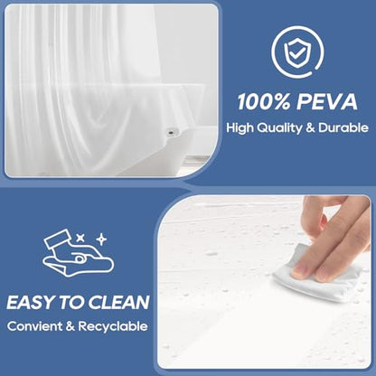 downluxe Clear Shower Curtain Liner with Magnets, Clear Shower Liner, 36" W x 72" L Lightweight Shower Curtains for Bathroom - color: Clear, size: 36"W x 72"L (Pack of 1)