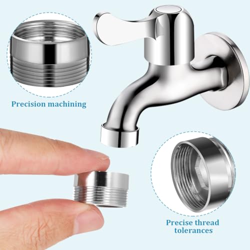 IMIKEYA 8pcs Faucet Adapters Set, Copper Sink Faucet Aerator Adapters, Female to Male Faucet Hose Connectors for Kitchen And Bathroom Use