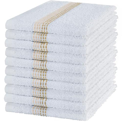 100% Cotton Washcloths 12x12 in, Yellow (10 Pack) - color: Yellow
