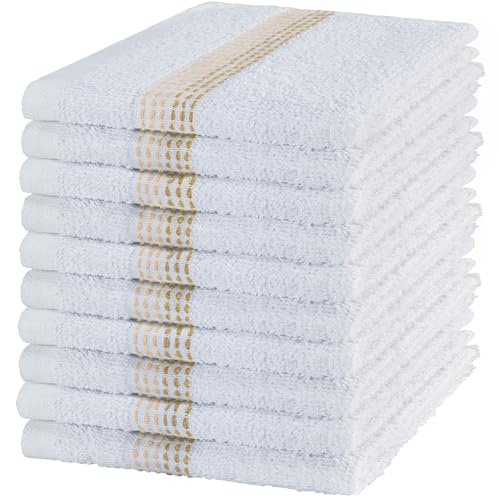 100% Cotton Washcloths 12x12 in, Yellow (10 Pack) - color: Yellow