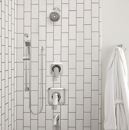 Moen 90 Degree Chrome Modern Eco-Performance Handshower Handheld Shower with 30-Inch Slide Bar and 69-Inch Metal Hose, S3879EP