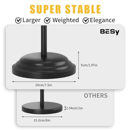 Toilet Paper Holder Floor Stand, Bathroom Freestanding Black | Toilet Tissue Roll Holder, Free Standing Rack with Storage, Weighted Base Accessories, SUS304 Stainless Steel Rustproof - color: Black