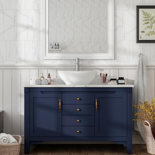 MEJE 16x13-Inch Oval White Ceramic Vessel Sink,Modern Egg Shape Bowl, Above Counter Bathroom Vanity Sink - color: Oval -White