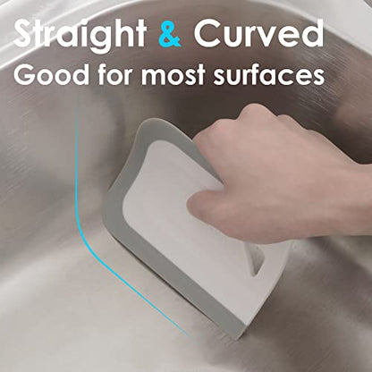 Curved Small Squeegee. Kitchen Sink Squeegee for Sinks, Countertops and Dishes. Multi-Purpose, for Vanity Tops, Bathroom Mirrors, Car Windows and Side Mirrors. 1 Pack