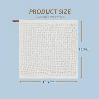 Waffle Weave Cotton Towel, Soft Quick Dry Lightweight Absorbent Bath and Hand Towel for Bathroom, Spa, and Travel - color: White