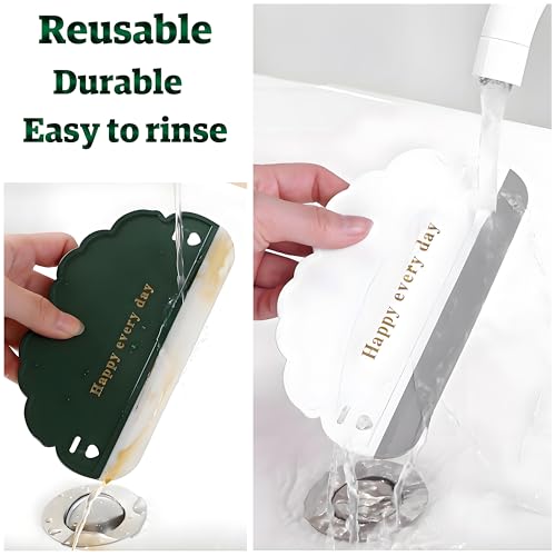 Squeegee Bathroom Glass Door Cleaning Scraper with Hanging Hook, Silicone Mini Kitchen Countertop Squeegee, Water Wiper Scraper for Sink Tiles Cleaning Tools (Cloud 3PCS) - color: Cloud 3pcs