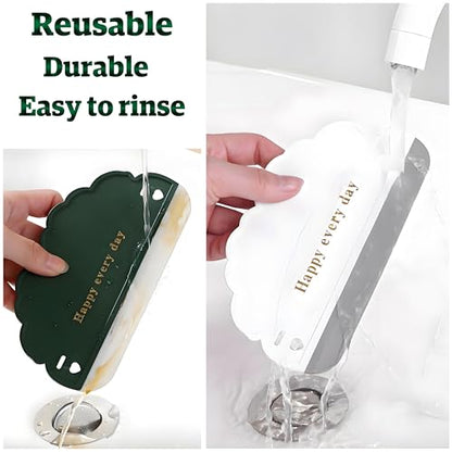 Squeegee Bathroom Glass Door Cleaning Scraper with Hanging Hook, Silicone Mini Kitchen Countertop Squeegee, Water Wiper Scraper for Sink Tiles Cleaning Tools (Cloud 3PCS) - color: Cloud 3pcs