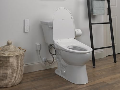 Delta Faucet Refresh Standard Elongated Electric Bidet Toilet Seat, Warm Water Bidet, Bidet Attachment for Toilet, Toilet Seat Bidet, Bidet Toilet Seat Elongated, White 893005E-WH