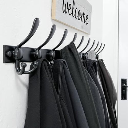 Coat Rack Wall Mount, Heavy Duty 12-Gauge Base vs Flimsy 1mm, Double-Thick Solid Anti-Snap Hooks, 16” Stud-Mount, Stainless Steel Hanger for Clothes Hat Entryway Closet Mudroom, Grey - color: Gray, size: L=17" (1pcs)