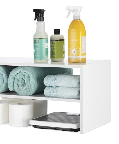 Whitmor Wood Stackable 2-Shelf Shoe Rack, White, 24 inches，2 Pack - color: White, size: 24 INCH X2