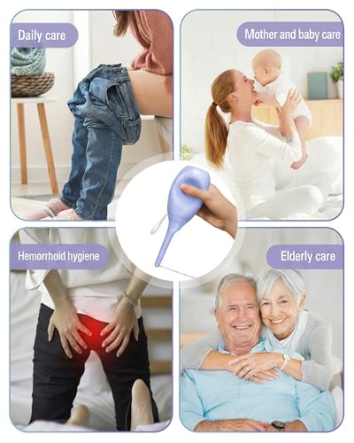 High Pressure Portable Bidet for Travel,Foldable Flip-Top Peri Bottle | with Hook Ring,Handheld Bidet Sprayer for Personal Hygiene,BPA-Free,400ML Personal Toilet for Women Men Baby Cleaning(Purple)
