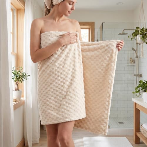1pc Waffle Weave Bath Towel - Ultra Absorbent, Quick-Dry Microfiber Towel, Soft Spa & Fitness Towel, Daily Use, Beach & Home Decor, 240gsm, Polyester Blend, Modern Style, 27 * 15In,White