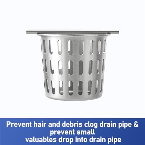 Hair Catcher Hair Strainer, 304 Stainless Steel Filter | w/Stainless Drain Key Lifting Hook, Hair and Debris Trap for Bernkot Square Linear Shower Drain