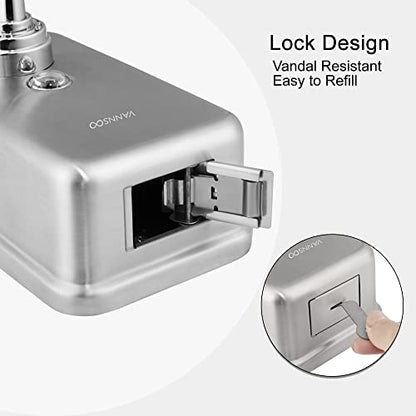 Commercial Wall Mount Stainless Steel Foaming Soap Dispenser, 40 oz (1200ml) Industrial Refillable Foam Hand Sanitizer Dispensers for Bathroom and Kitchen | 40 oz (1200ml) Industrial Refillable Foam Hand Sanitizer Dispensers for Bathroom and Kitchen - siz