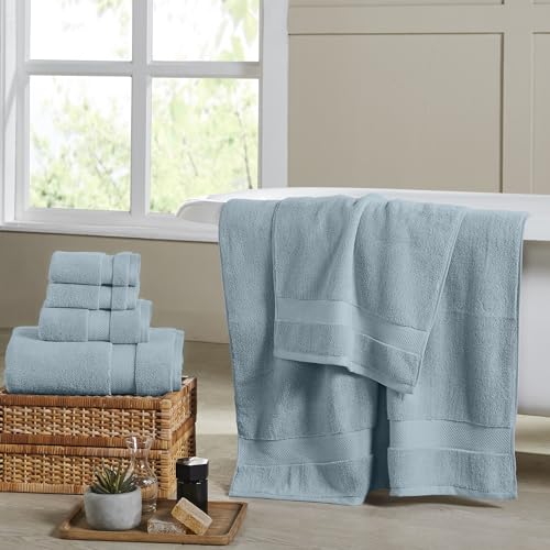 Modern Threads Luxury 6-Piece Quick-Dry Towel Set – Plush & Ultra-Absorbent for Spa-Like Experience, Sea - color: Sea