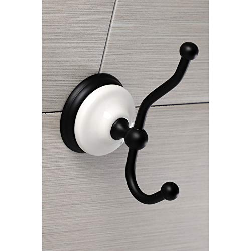 Kingston BA1117MB Victorian Robe Hook, Matte Black - color: Matte Black