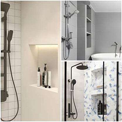 Suteck Recessed Shower Niche, 16-Inch Width x 14-Inch Height x 4-Inch Depth,Single Shower Shelf, Shower Niches Ready for Tile,Single Shelf Niche Insert for Wall, Bathroom, Storage - size: 16"x14"