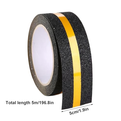EUBUY Longer Heavy Duty Anti Slip Grip Tape, Anti Slip Traction Tape, Non Slip Sandpaper Tape Self Adhesive Tape for Stair Steps Ramp, Indoor & Outdoor Waterproof Stair Treads Non-Slip