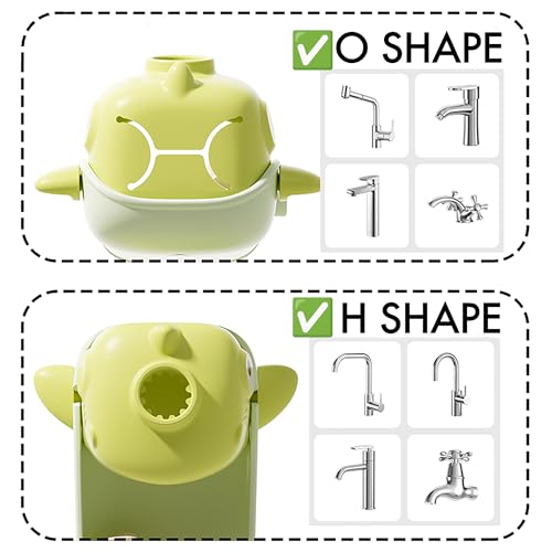 2 Pack Faucet Extender for Toddlers Universal Sink Extension with Water Wheel to Kids Fun Hand Washing Temperature Sensitive Orange Green - color: Orange Green
