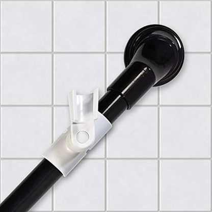 MedGear A-0163A2 12 in Wall-Mount Assist Bar, Black & Includes Clip-On Shower Head Holder - color: Black
