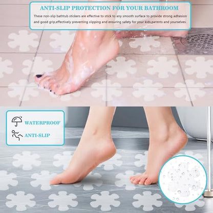 24Pcs Non Slip Bathtub Stickers Clear Safety Strips Bath Tub Stickers with Adhesive Decals Scraper Appliques Peel Prevent Slipping Grips Shower Floor Non Slip Stickers for Bath Tub Stairs Ladders