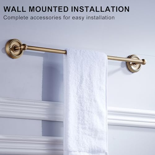 Antique Bronze Towel Rack for Bathroom Adjustable 15.5 to 27.5 Inch Towel Bar Wall Mounted - color: Towel Bar