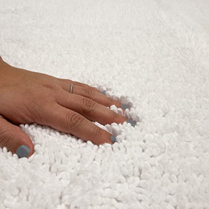 Mohawk Home Classic Cotton White 2' x 5' Bath Mat - color: Off White, size: 2' x 5' (Rectangular)