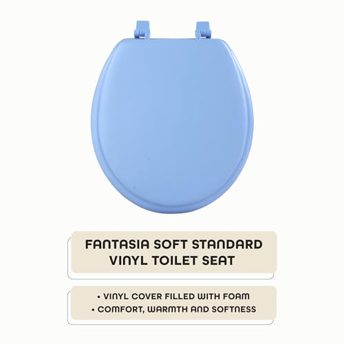 Soft Standard Vinyl Toilet Seat, Light Blue, 17 in - color: Light Blue, size: 17 Inch, style: Vinyl