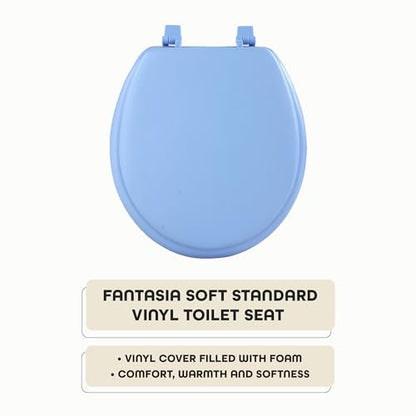 Soft Standard Vinyl Toilet Seat, Light Blue, 17 in - color: Light Blue, size: 17 Inch, style: Vinyl
