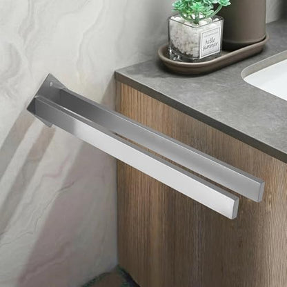 Double Rod Towel Bar 16 Inch, SUS304 Stainless Steel Wall Mounted Towel Holder, Bathroom Kitchen Double Layer Towel Rail, Modern Design Square Wall Towel Rack for Bathroom, Kitchen Brushed Nickel - color: Brushed Nickel