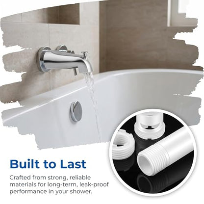 JoJoias Tub Spout Adapter Kit,Universal Fits 1/2'' Copper Pipe, 1/2'' IPS and 3/4'' IPS Includes 4 in 1 Tub Spout Diverter Repair Kit with Assembly Tool