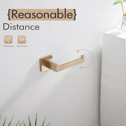 KOKOSIRI Toilet Paper Holders Wall Mounted Toilet Roll Holder for Bathrooms Hardware Washroom, Champagne Bronze Stainless Steel B2003CPG - color: Champagne Bronze, size: Without Shelf(1 Pack)