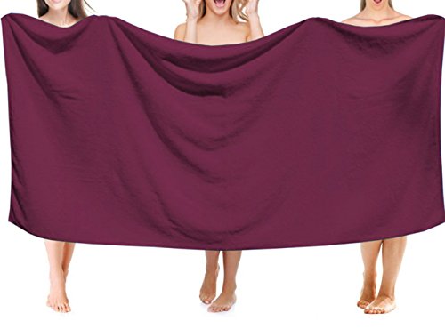 MYLSMPLE Luxury Microfiber Extra Large Bath Towels Beach Bath Sheets Fast Drying Towels Soft Absorbent Towels (36 Inch X 72 Inch) (Berry, 36 Inch X 72 Inch) - color: Berry